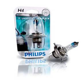 Лампа Philips H4 12V- 60/55W (P43t) (+100% света)  X-treme Vision