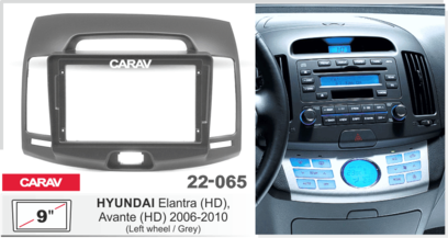 Переходная рамка Hyundai Elantra (HD), Avante (HD) 2006-2010