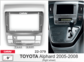 Переходная рамка 9 дюймов TOYOTA Alphard 2005 - 2008