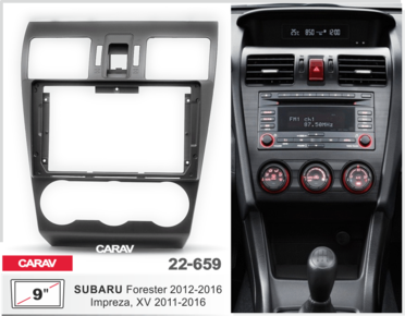 Переходная рамка SUBARU- Forester 2012-2016- Impreza 2011-2016- XV 2011-2016