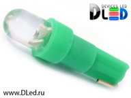 Автомобильная светодиодная лампа T5-DIP 1Led 0,2Вт 12v "DLED" Зеленый