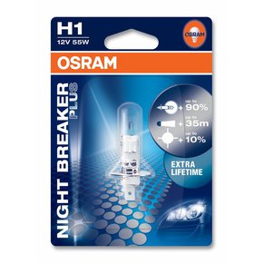 Лампа Osram H1 12V 55W P14,5s NBR PLUS 64150 NBP-01В