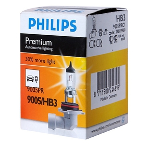 Лампа Philips  HB3 12V- 65W (P20d) (+30% света) Vision (Premium)