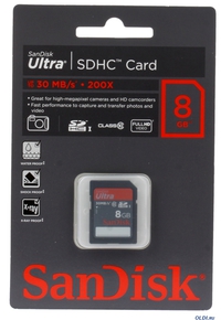 Карта памяти SDHC Sandisk 8GB (10 Class)