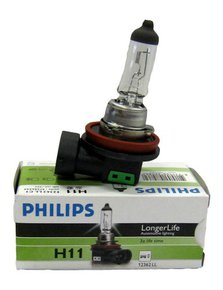 P-12362LLC11 Лампа Philips H11 12V-55W (PGJ19-2) (увелич. срок службы) Long Life