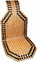 Массажер деревянный накидка на сиденье 2шт