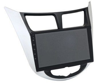 Рамка для UMS HYUNDAI Solaris 2011-2017 BLACK/SILVER, 9"
